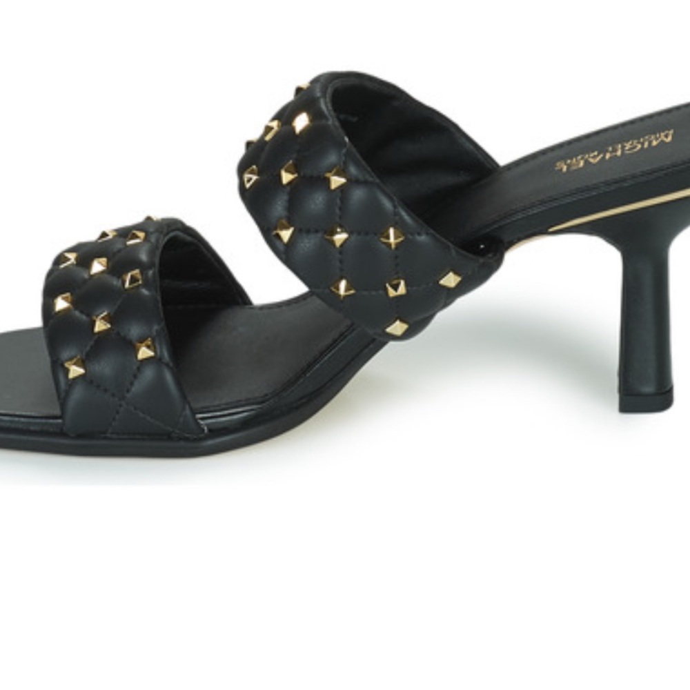 Michael Kors Black and Gold Studded Heels - Picture 4 of 9